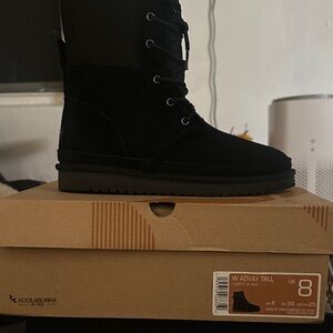 Koolaburra Black Lace-Up Boots